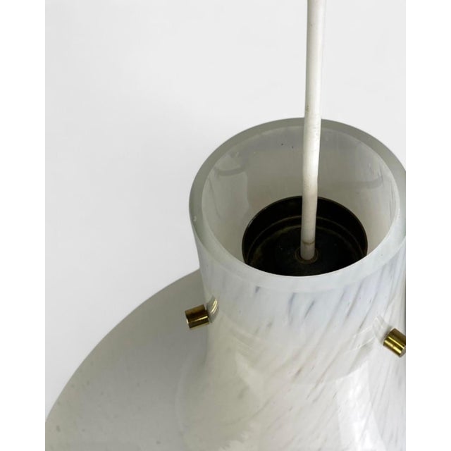Mid-Century Modern Large Art Glass Pendant Lamp from Glashütte Limburg, Germany, 1970s For Sale - Image 3 of 5