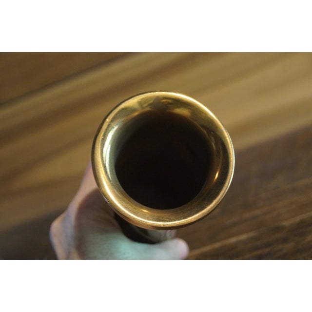 Copper 1915 Heintz Copper and Sterling Silver Overlay Vase For Sale - Image 8 of 8