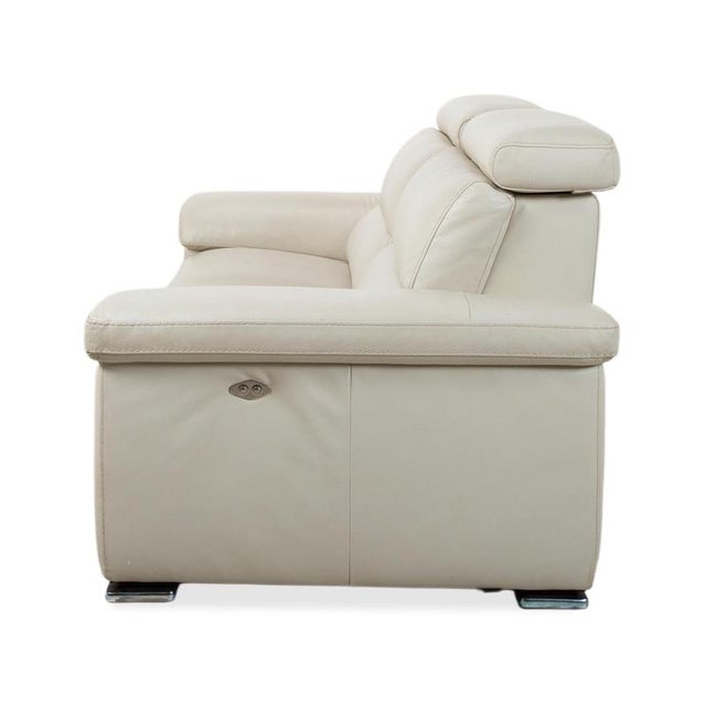 Cream Leather 3-Seater Sofa from Natuzzi For Sale - Image 17 of 18