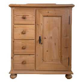 Alpine Biedermeier Style Rustic Bread Cupboard For Sale