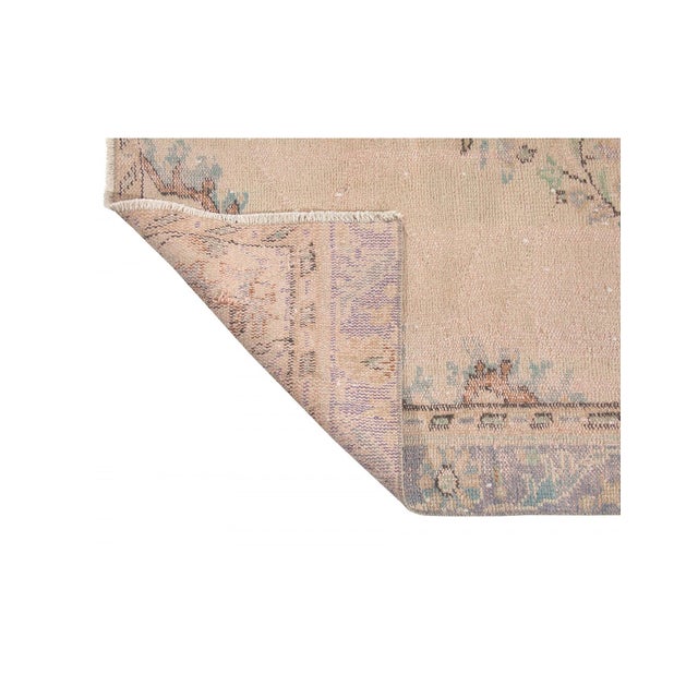 1960s Vintage Faded Turkish Oushak Rug - 5`1" X 8`4" For Sale - Image 5 of 6