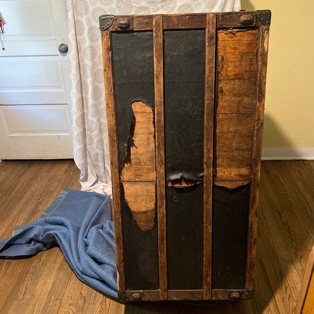 Brown Authentic Vintage Louis Vuitton Travel Trunk Norma Restored For Sale - Image 8 of 12