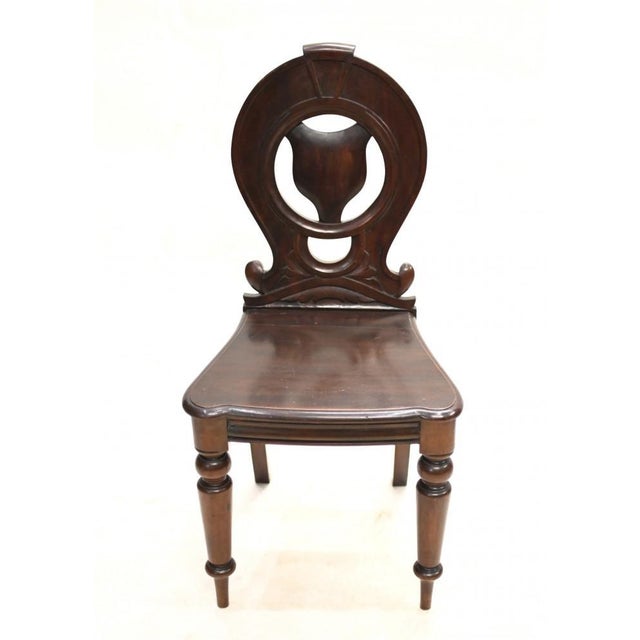 Set of Mid Victorian Hall Chairs in Mahogany, 1840s For Sale - Image 3 of 8
