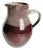 Studio Pottery Jug in Reddish-Brown with White Foam Glaze from Töpferhof Römhild, Germany, 1960s For Sale