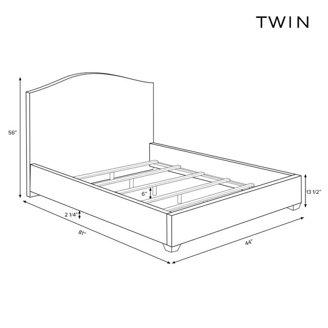Transitional Stoffer Home x Cloth & Company Elsie Bed in Botanical Stripe Olive with Olive Welt, Twin For Sale - Image 3 of 9