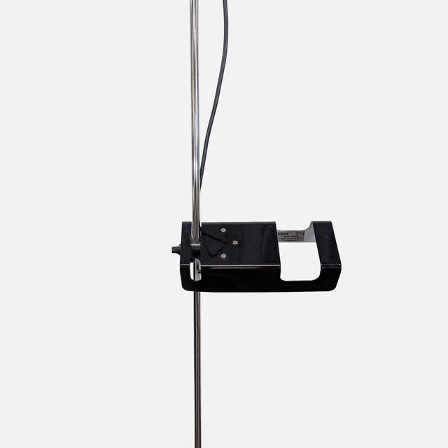 Metal Joe Colombo for Oluce Vintage Chrome and Black Floor Lamp For Sale - Image 7 of 10