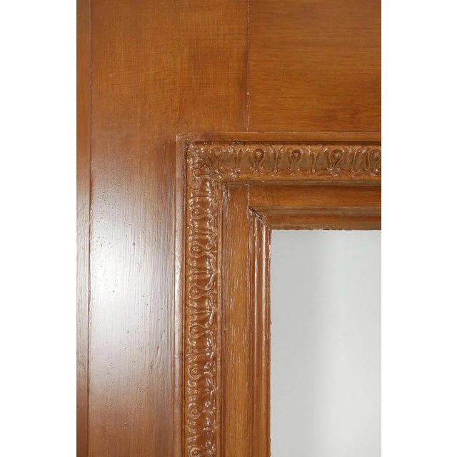 Wood Vintage Victorian Full Size Wooden Mantel With Mirror For Sale - Image 7 of 9