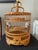 Chinese Mid 20th Century Vintage Chinese Bamboo Song Bird Bird Cage With Porcelain Feed Bowls For Sale - Image 3 of 7