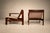 Michel Arnoult “Ouro Preto” Modular Loveseat / Pair of Open-Arm Lounge Chairs in Imbuia, Brazil, 1960s — Convertible Two-in-One Design For Sale - Image 10 of 18