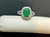 3.5 Carat Oval Natural Zambian Emerald & 1.8 Ct Diamond Ring 14 Karat White Gold For Sale In New York - Image 6 of 8