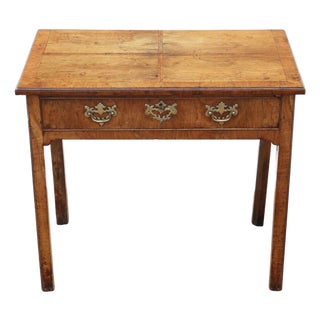 Antique Georgian Walnut Desk or Dressing Table, 1750s For Sale