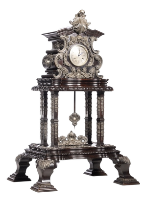Giant Sterling Silver Clock, 1800s