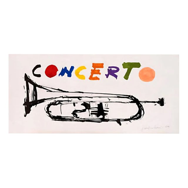 Giuseppe Chiari, Trumpet, 1989, Screen Print For Sale
