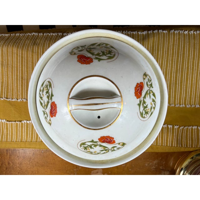 White Vintage Louis Lourioux Porcelain Covered Casserole Dish For Sale - Image 8 of 9