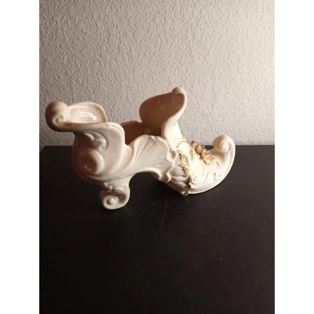 Ceramic 1970s Porcelain Boot Planter For Sale - Image 7 of 10