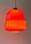 Glass Modern Red Glass Globe Pendant Lamp, 1960s For Sale - Image 7 of 8