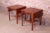 An exceptional pair of Chippendale or Georgian style carved mahogany pembroke drop-leaf side tables or bedside tables By...