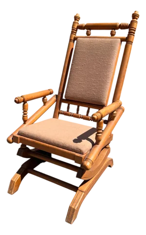 Mid-Century Early American New England Style Solid Maple Platform Rocker