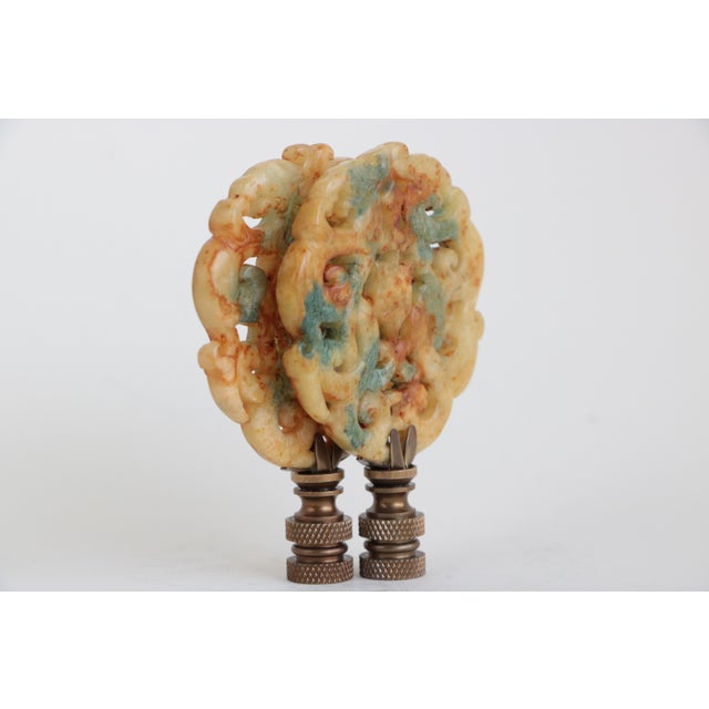 Chinese Fox Variegated Stone Lamp Finials a Pair Chairish