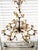 Hollywood Regency Style Wrought Iron Gilted Chandelier With Crystals For Sale - Image 4 of 12