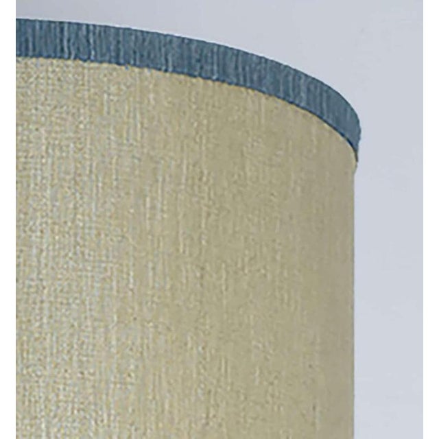 Ceramic Table Lamp with Silk Lampshade by R. Houben, 1970 For Sale - Image 4 of 11