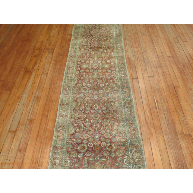 Early 20th Century Zabihi Collection Narrow Persian Kashan Runner For Sale - Image 9 of 18