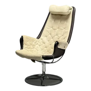 Bruno Mathsson, Dux, Mid-Century Modern, Jetson Swivel Chair, White Leather