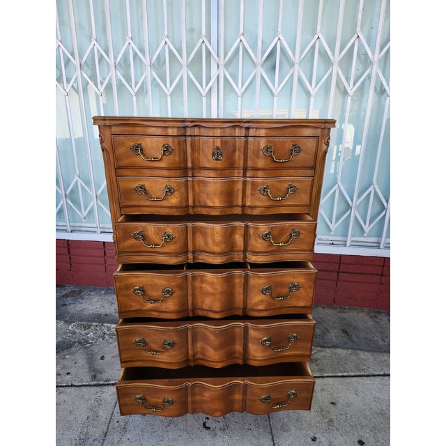 John Widdicomb Vintage John Widdicomb Highboy Dresser For Sale - Image 4 of 10