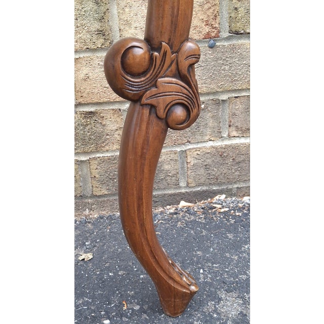 Rococo Italian Rococo 19th Century Hand Carved Venetian Demilune Console, Recently Restored For Sale - Image 3 of 11