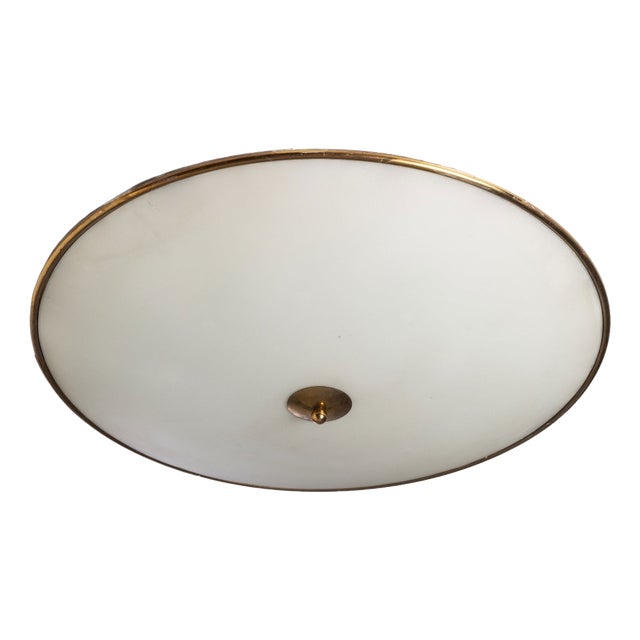 Ceiling Lights in Aluminium and Wired Glass from Stilnovo, 1950s, Set of 2 For Sale
