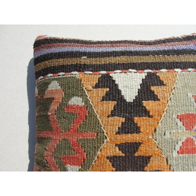 1970s Turkish Kilim Pillow Cover For Sale - Image 4 of 10