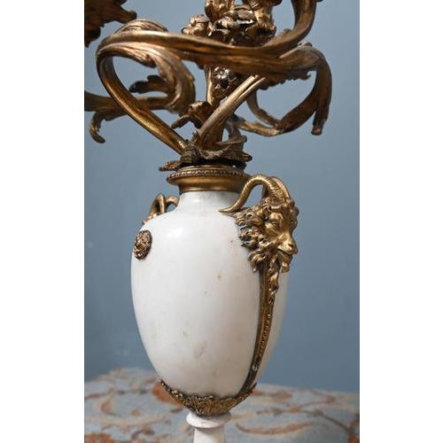 French Louis XVI Revival Gilt Marble Candelabras, 1890s, Set of 2 For Sale - Image 11 of 18