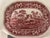 Ceramic Antique Copeland Spode Red Transferware Oval Platter 14.5″, English Ironstone C. 1890 For Sale - Image 7 of 9
