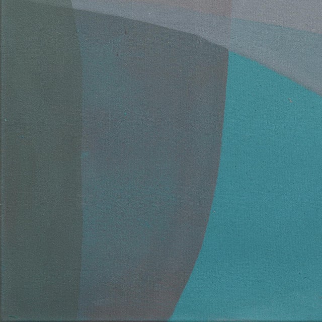 Textile Revival 44 - Original Luminous Layered Modern Abstract Acrylic Painting on Canvas by Rachel Taggart For Sale - Image 7 of 9