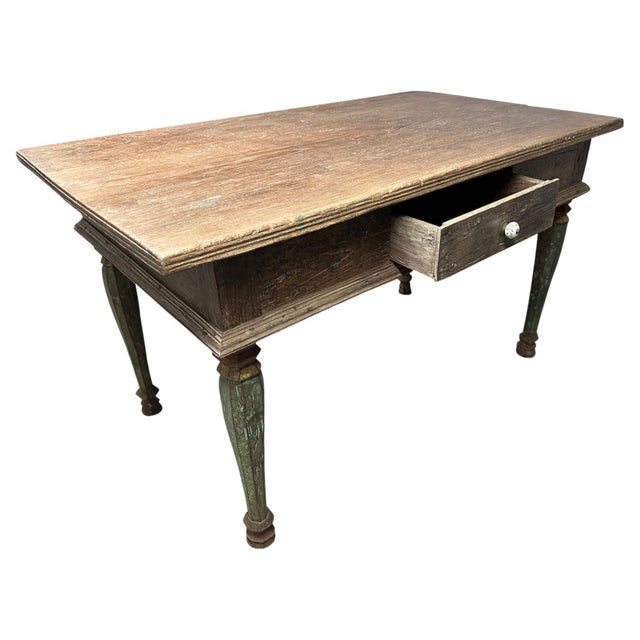 Rare Antique Teak Wood Console or Desk For Sale - Image 15 of 18