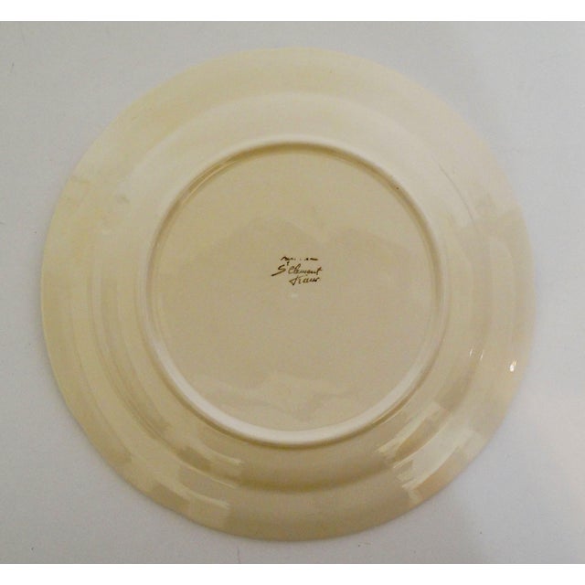 French K & G St. Clement Majolica Asparagus Plate For Sale - Image 9 of 11