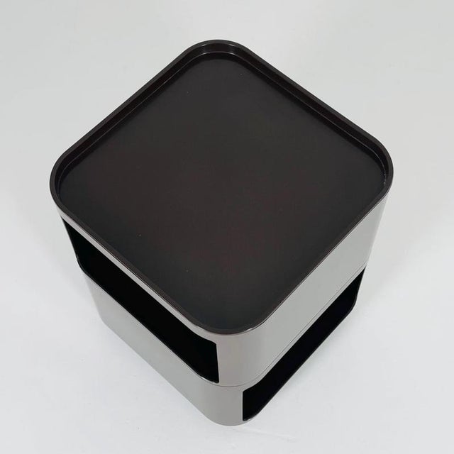 Brown Componibili Square Serving Trolley by Anna Castelli for Kartell, 1960s For Sale - Image 5 of 9
