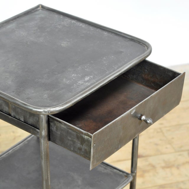 Early 20th Century Vintage Iron Bedside Table, 1910s For Sale - Image 5 of 12