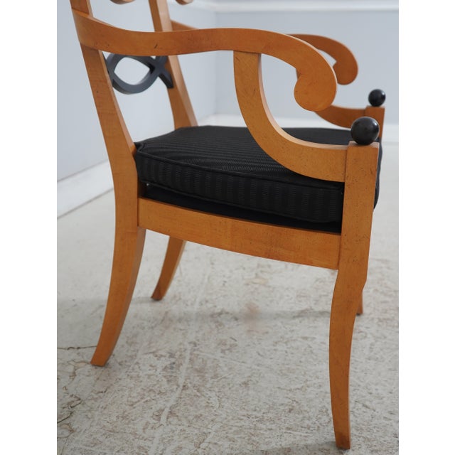 Set of 10 Baker Biedermeier Curly Maple Dining Room Chairs For Sale In Philadelphia - Image 6 of 18