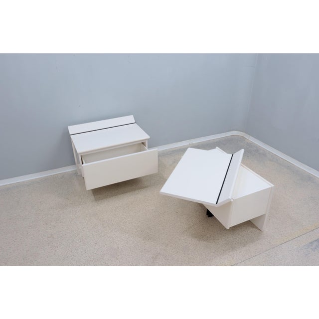 Lacquered Nightstands by Paolo Piva for B&B Italia, 1980s, Set of 2 For Sale - Image 11 of 14