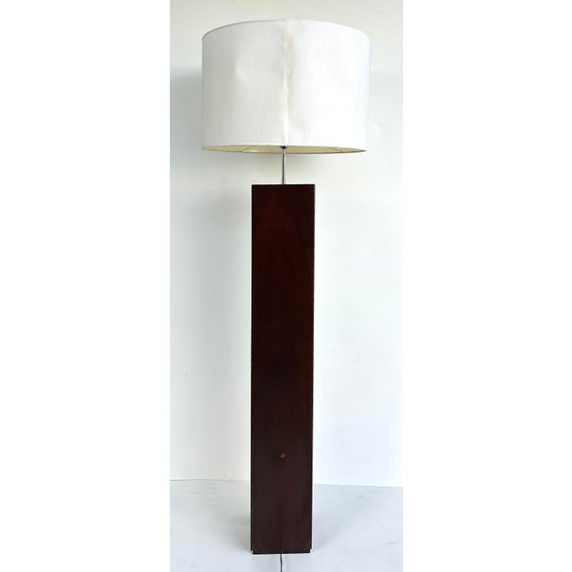 Wood Vintage Artefacto Ebonized Floor Lamp, Inline Floor Switch For Sale - Image 7 of 7