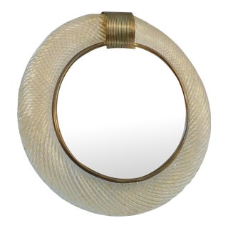 20th Century Clear Round Murano Photo Frame For Sale