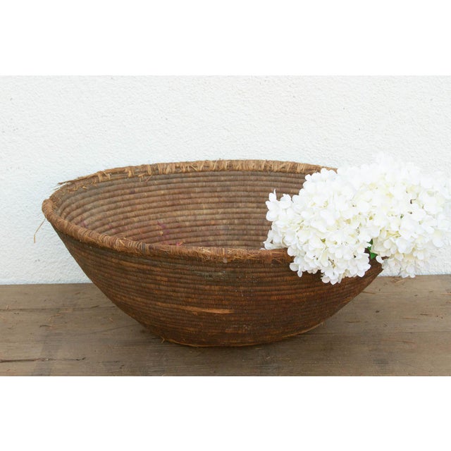 Large Antique 28" Dm Tribal Harvest Bowl For Sale - Image 9 of 9