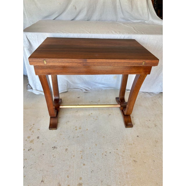 Early 20th Century French Walnut Art Deco Swivel Top Table For Sale - Image 11 of 12