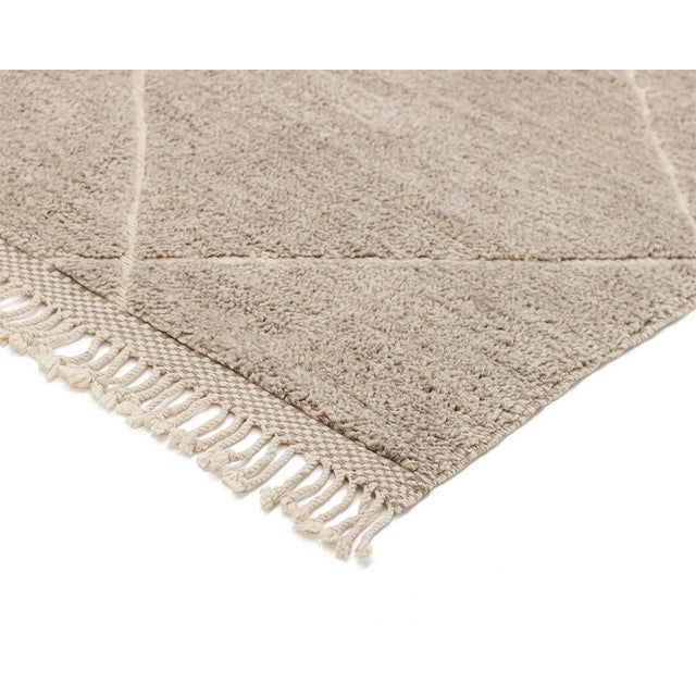 Contemporary Oversized Geometric Line Hand-Knotted Wool Rug | 15'0" X 11'7" | One of a Kind For Sale - Image 3 of 8