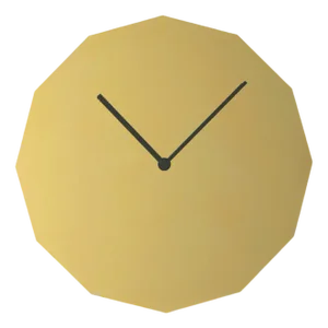 Twelve Wall Clock in Brass by Neo/Craft