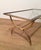 Metal Brass coffee table with clear glass top and black lacquered edges For Sale - Image 7 of 12