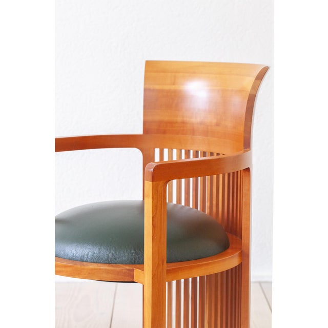 Vintage Italian Barrel Chairs by Frank Lloyd Wright for Cassina, 1980s, Set of 4 For Sale - Image 9 of 16
