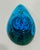 Glass Mid-Century Venetian Art Glass Teardrop Blue Tre Fuochi Handpainted Dish Italy For Sale - Image 7 of 8
