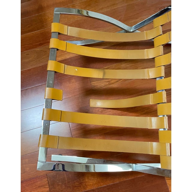 Selig 1960s Mid Century Selig Barcelona Style Chairs - A Pair For Sale - Image 4 of 12